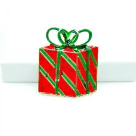 Unbranded Christmas Gift Box Present Brooch Holiday Jewelry gift for friend and family