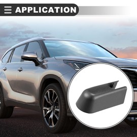 Motoforti Rear Windshield Wiper Arm Nut Cover Cap, for Volvo XC60 2011-2017, Plastic, Black, 1 Pc