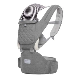 TALENBEEN Baby Carrier, 6-in-1 Newborn to Toddler, Carrier with Hip Seat Lumbar Support 7-41 lbs, Adjustable Baby Holder Carrier for All Seasons & Positions
