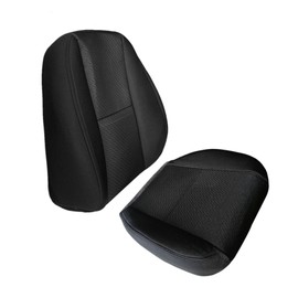 NLQR Black Cloth Front Driver Side Bottom & Top Lean Back Replacement Seat Covers Compatible with Chevy Silverado Tahoe Suburban Avalanche GMC Sierra Yukon 2007 2008 2009 2010 2011 2012 2013 2014