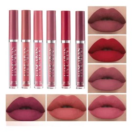 Set de 6 labiales Handaiyan Z Lápiz Labial color rosa mate