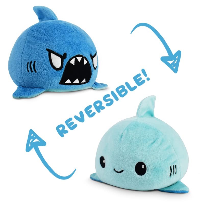 TeeTurtle - The Original Reversible Shark Plushie - Blue -