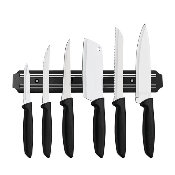 Archy Soporte de iman para cuchillos de cocina 38cm herramientas desarmadores tira barra magnetica organizador de almacenamiento con tornillos y taquetes para instalar (HOGCOC11110) (38cm)