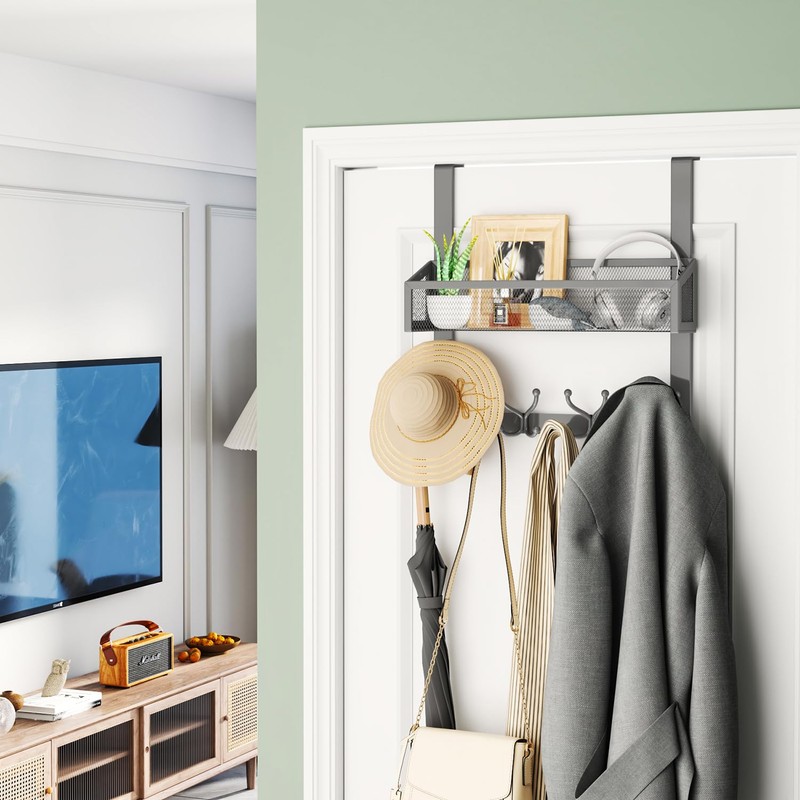 HapiRm Over The Door Hooks - Easy Installation Door Hanger