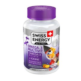 Swiss Energy Omega-3 Multivit Gummies Orange Flavour 60 pcs