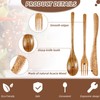 Geiserailie 24 Pcs Wooden Utensils for Eating Set Wooden Spoon