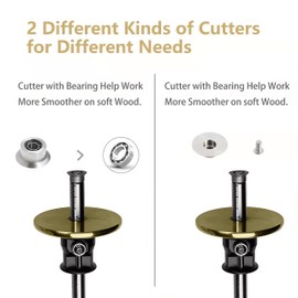 YOSELIN Dovetail Jig Wheel Marking Gauge Tool Set, 1 Bearing Wheel Cutter for Soft Wood, 1 Locked Wheel Cutter for Hardwood,1 Screwdriver,1 Woodworking Pencil,Inch & MM Scale Imperial Ruler. (Black02)