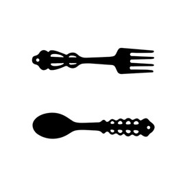 CURTEK - 2 piezas de tenedor y cuchara de metal para colgar en la pared, para colgar en la pared, decoración de campo, granja, decoración de cocina para decoración del hogar, regalos de inauguración
