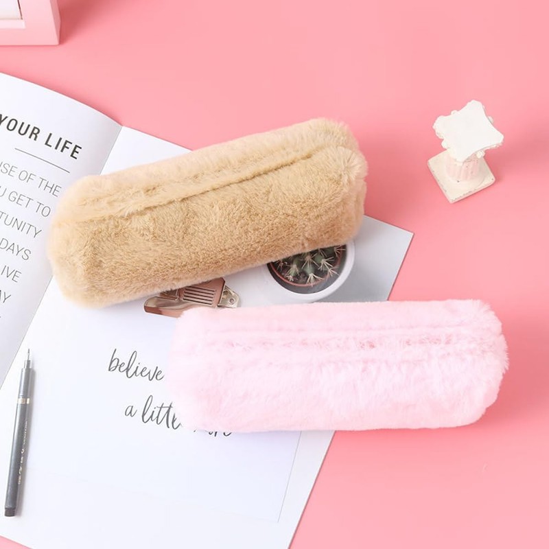 Anevous Pack of 1 Soft Plush Pencil Case, Fluffy Pencil