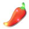 Light Up Chili Pepper Flashing Blinking LED Body Light Lapel
