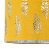 firstchoicelighting Ochre Yellow Pendant Shade, Easy Fit Ceiling Lightshade, Fern