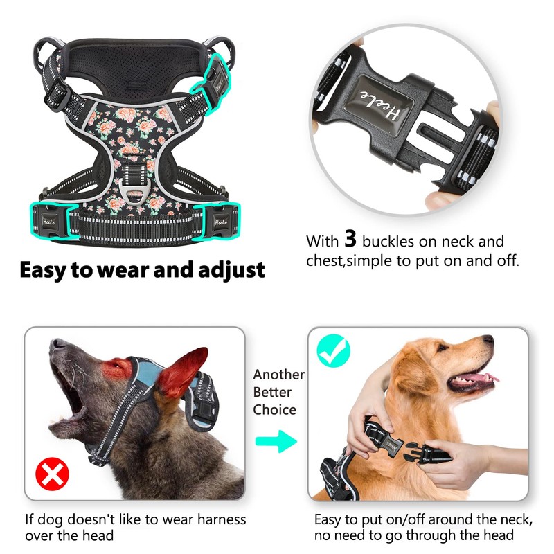 HEELE Dog Harness, No Pull Dog Harness Small, Release on