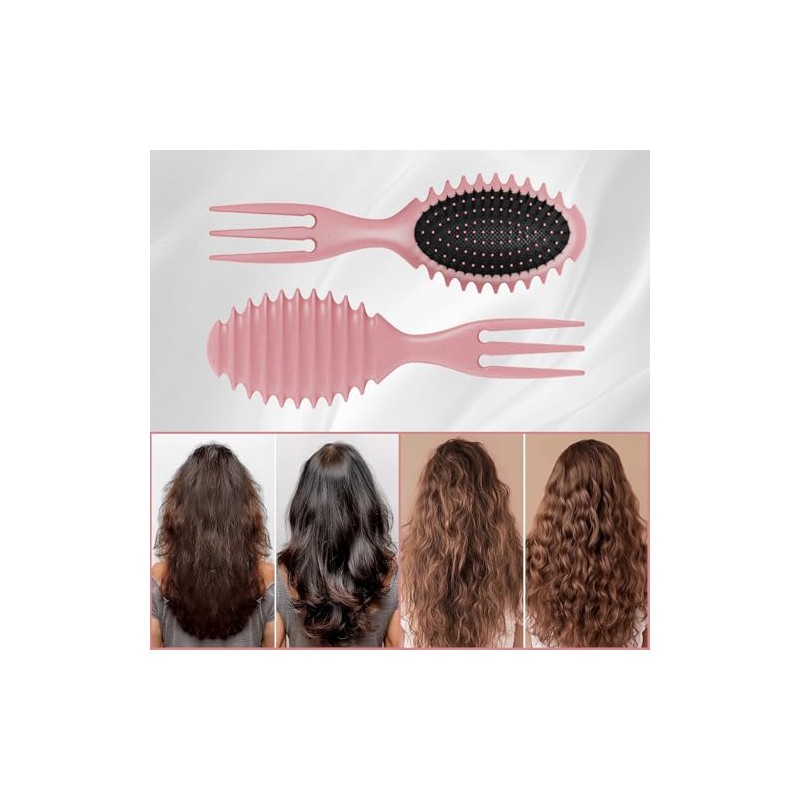 Cepillo Para Cabello Rizado Para Mujeres, Peine Para Peinar Ondas,