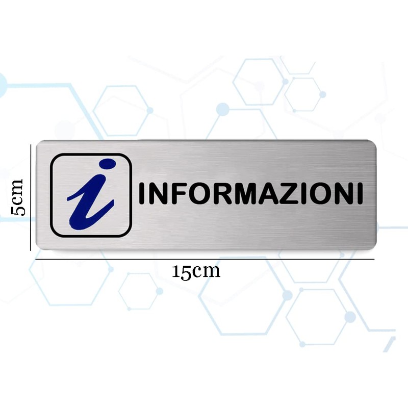 Nitek Nummernschild Informationen aus satiniertem Aluminium 150 mm x 150