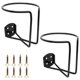 Stevenca 2 Pcs Boat Cup Holder for Drinks, Stainless Steel Coating Ring Cup Holders for Marine, Truck, Wooden Swing (Black) …