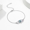 Infinity Bracelet Feet Chains for Women Sterling Silver Fashion Birthstone