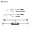 Decaura 2m Shower Hose Replacement, AU Standard Stainless Steel Flexible