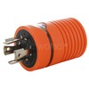 AC WORKS Orange 4Prong 20Amp 125/250Volt NEMA L14-20P Locking Plug