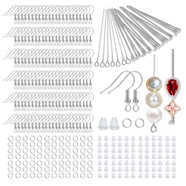 Cobee 800 Pcs Earring Hooks for Jewelry Making, Earring Making Kit Stainless Steel Bargain Finds, Hypoallergenic Earring Wires Jump Rings for DIY Jewelry Making Supplies(Gold)