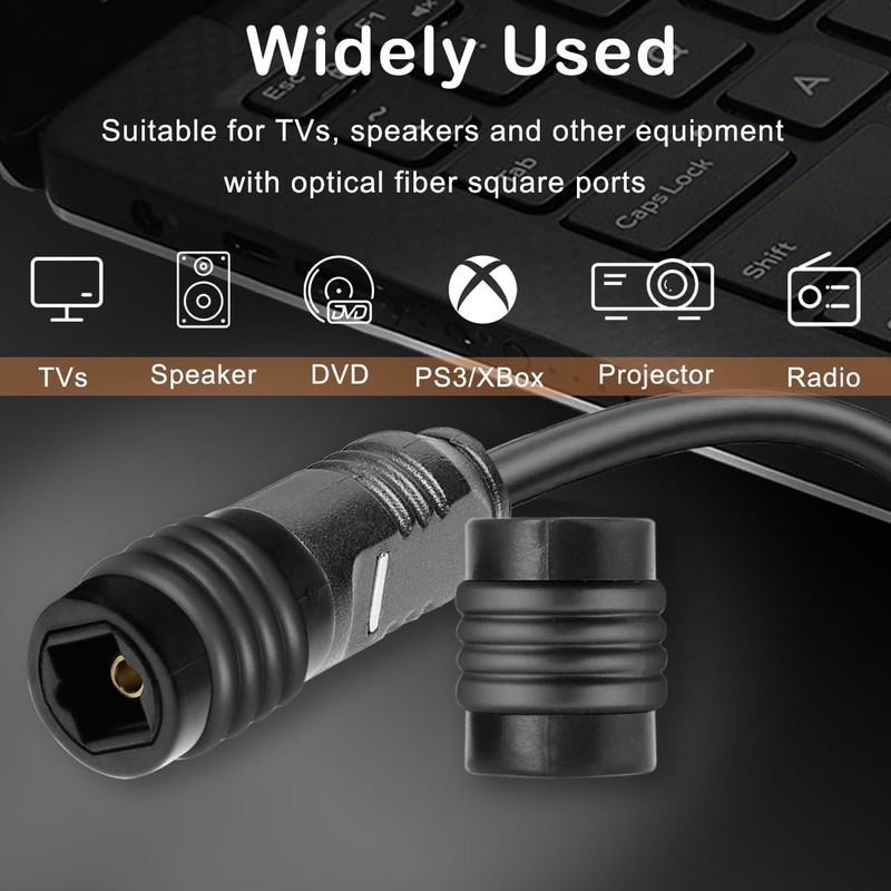 Fiber Optic Cable Extender Coupler Optical Toslink Digital Audio Female
