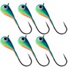 Reaction Tackle Wolfram-Eisvorrichtung, 6 mm, blau, leuchtend, 6er-Pack mit langem