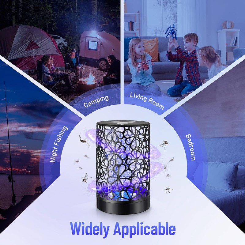 Qualirey 4 Pcs Electric Bug Zapper USB Mosquito Killer Repellent