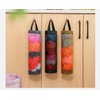 Plastic Bag Holder 2 Packs Mesh Hanging Storage Dispensers (Black,
