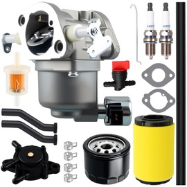Gioong YTA24V48 Carburetor Compatible with Husqvarna YTA 24V48 & YTA 22V46 Yard Tractor - Includes Air Filter, Oil Filter, Fuel Pump & 596163 Vacuum Hose