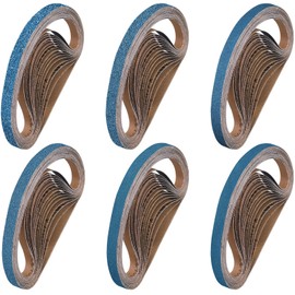 Shineboc Sanding Belt 13x457 mm, 40PCS Belt Sander Sanding Belts 40/60/80/120/240/400 Grit for Polishing Metal, Wood