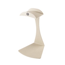K&M 16075 Kopfhörer-Tischstativ Over Ear – Sand-Beige aus Stahl – mit Gummiauflage und schlanker Silhouette