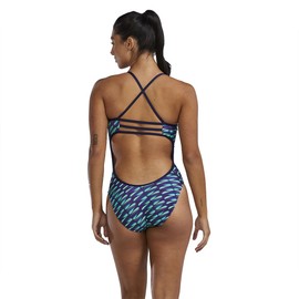 TYR Women's Standard Durafast Elite Trinityfit Swimsuit, GRN/NVY, 32