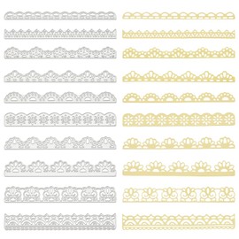 BENECREAT 10pcs Cutting Dies Lace Pattern Stainless Steel Stencil Scrapbooking Card Edge Making Tools Die Cut Template Decoration Craft Handmade DIY Tools