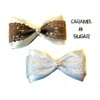 Ribbon Hair Bow Clip Sets (Alligator Clip, Sugar & Caramel