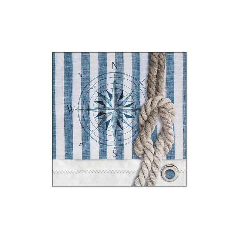 Ambiente Napkins Motif : Compass and rope - Compass +
