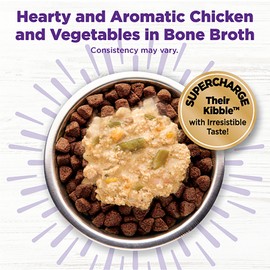 Wellness Bowl Boosters Hearty Toppers, Chicken & Pumpkin Recipe in Savory Bone Broth Dog Food Toppers, 5.5 Ounce Pouch (Pack of 12)