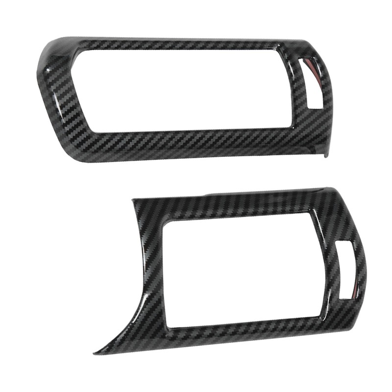 2pcs Air Conditioner Vent Outlet Trim Cover Carbon Fiber Interior