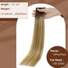 Full Shine Invisible Virgin Tape in Hair Extensions Color 3/8/22