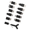 12Pcs USB2.0 Adapter 3.5mm 2 in 1 Audio Adapter Converter