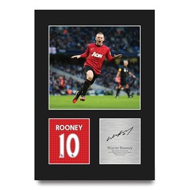 HWC Trading Wayne Rooney Gifts Printed Signed Autograph Picture for Football Fans and Supporters - A4 Portrait