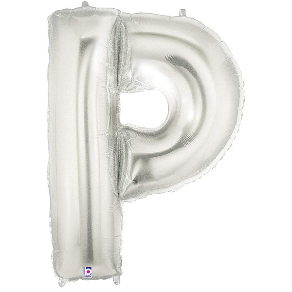 40 Inch Megaloon Silver Letter P Balloons - Wholesale