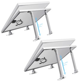 2 Sets (4Pcs) Solar Panel Mounting Brackets - Adjustable Solar Panel Tilt Mount Brackets Stand Support 50W 100W 150W 200W 300W 400W Solar Panels for RV, Roof, Boat, Flat Surface, Camping