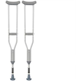 Dumping Spring, Comfortable Double Shock Absorber, Height Adjustment and Medical Adult Crutch, Non-Slip Foot pad, S and Crutch Under The Side (Size : Small)