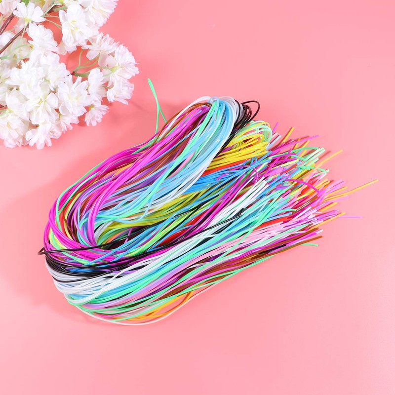 Exceart 200pcs Plastic Lacing String Braided Rope Bracelet String Lanyard
