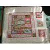 Unbranded Bunny Treehouse Tea Time Fabric Panel Garden Bunny 18"x22"