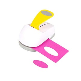 Craft Lever Punch 2 inch Oval Punch DIY Handmade Paper Punch 2inch Oval Shape(White)