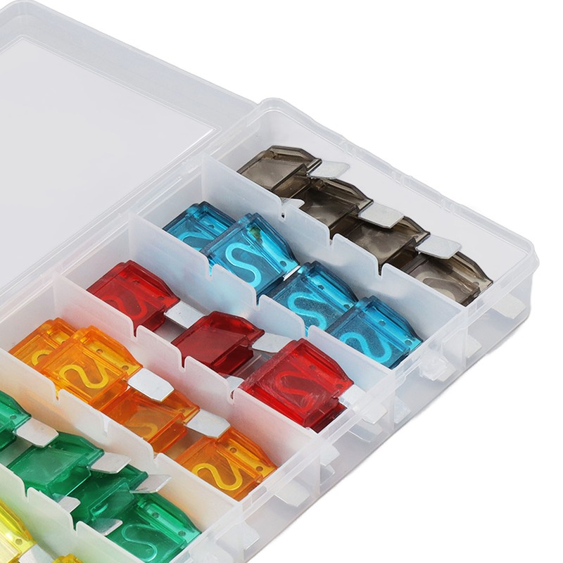 24PCS Car Blade Fuses Zinc Alloy Fuse Assortment Set Automobile