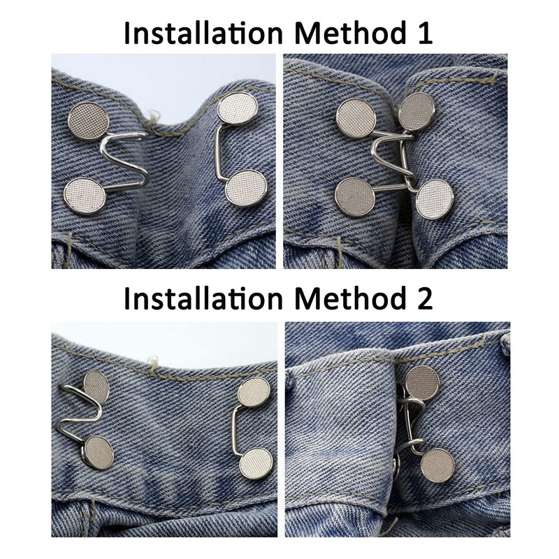 Qkari Jean Button Pins, Adjustable Jean Button, Detachable Jean Button