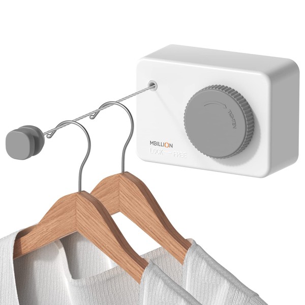 Mbillion SUS304 Indoor Clothes Drying Wire, Wall Hanging for Rooms,