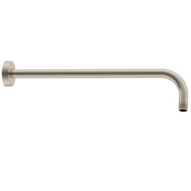 Hibbent 16 Inch All Metal Shower Extension Arm, Extra Long Shower Arm with Flange, Stainless Steel Rainfall Shower Arm Water Outlet, Wall Mounted Shower Head Extender Arm, Brushed Nickel