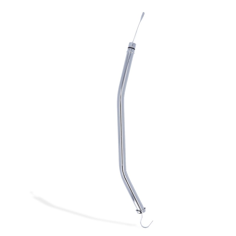 22in Transmission Oil Dipstick Silver Chrome Stainless Steel Tube for